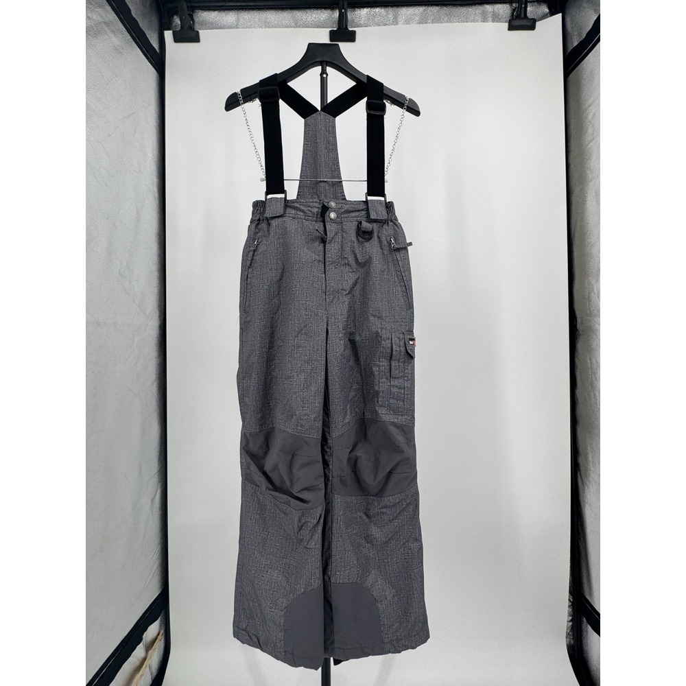 32 Degrees Ski Pants Boys Large Gray Stretch Lined Weatherproof Adjustable Strap